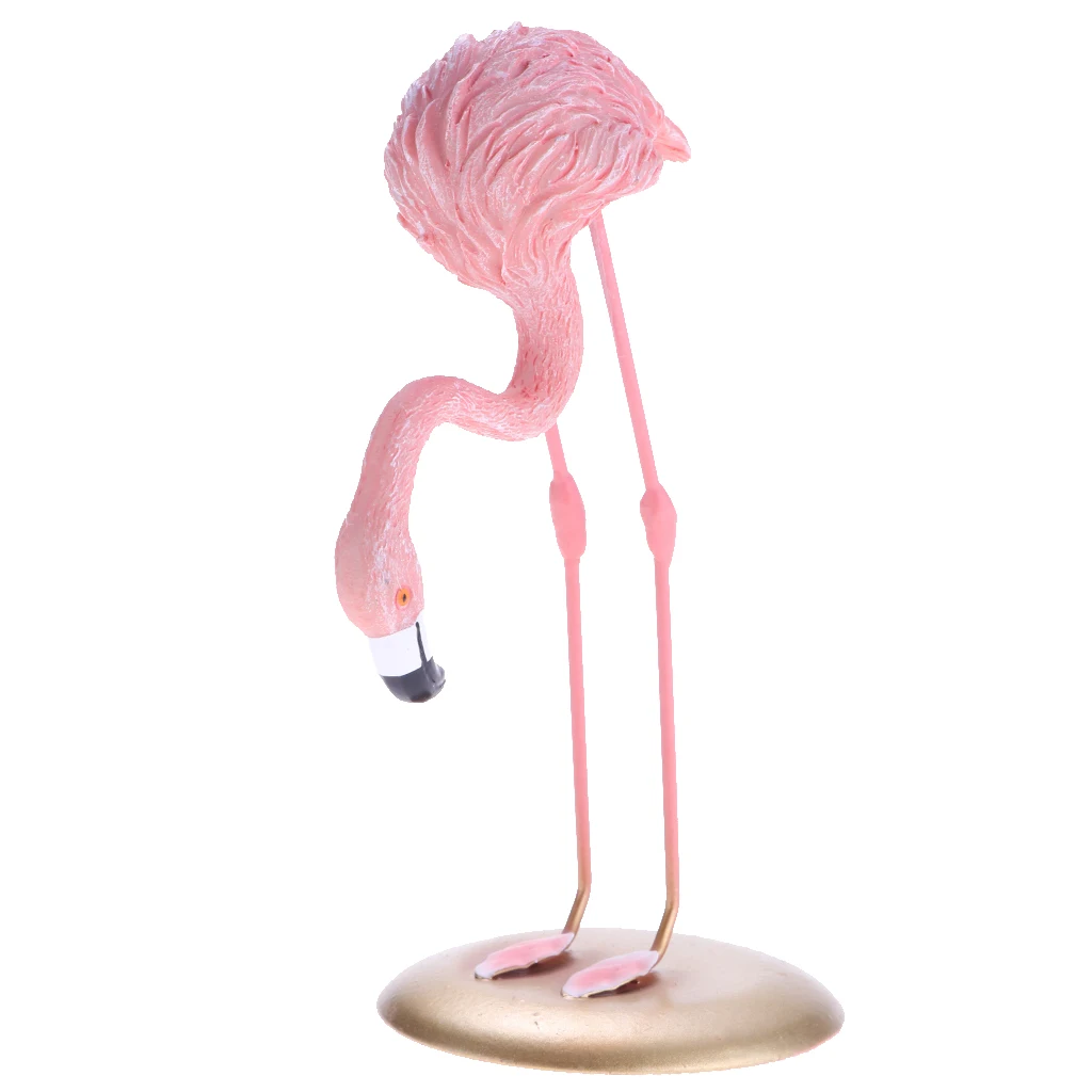 20cm Tabletop Stand Flamingo Birds Figurine Collection Ornament REAL LOOKING Home Decor Ornament