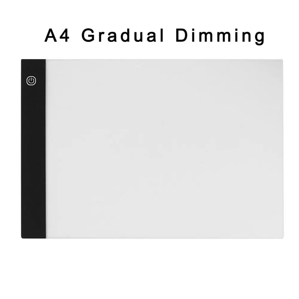 A4 Gradual Dimming Графический планшет A3 A4 A5 светодиодный планшет для рисования тонкий художественный трафарет, трафарет для рисования, Настольный светильник, трехуровневый, Прямая поставка - Цвет: A4 Gradual Dimming