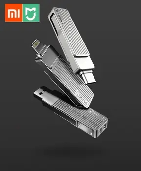 

Xiaomi Jessis U Disk 32GB 64GB 128GB Recorder Type-C Dual USB Flash Drive OTG USB 3.1 USB Stick For Phone Tablet PC MAC