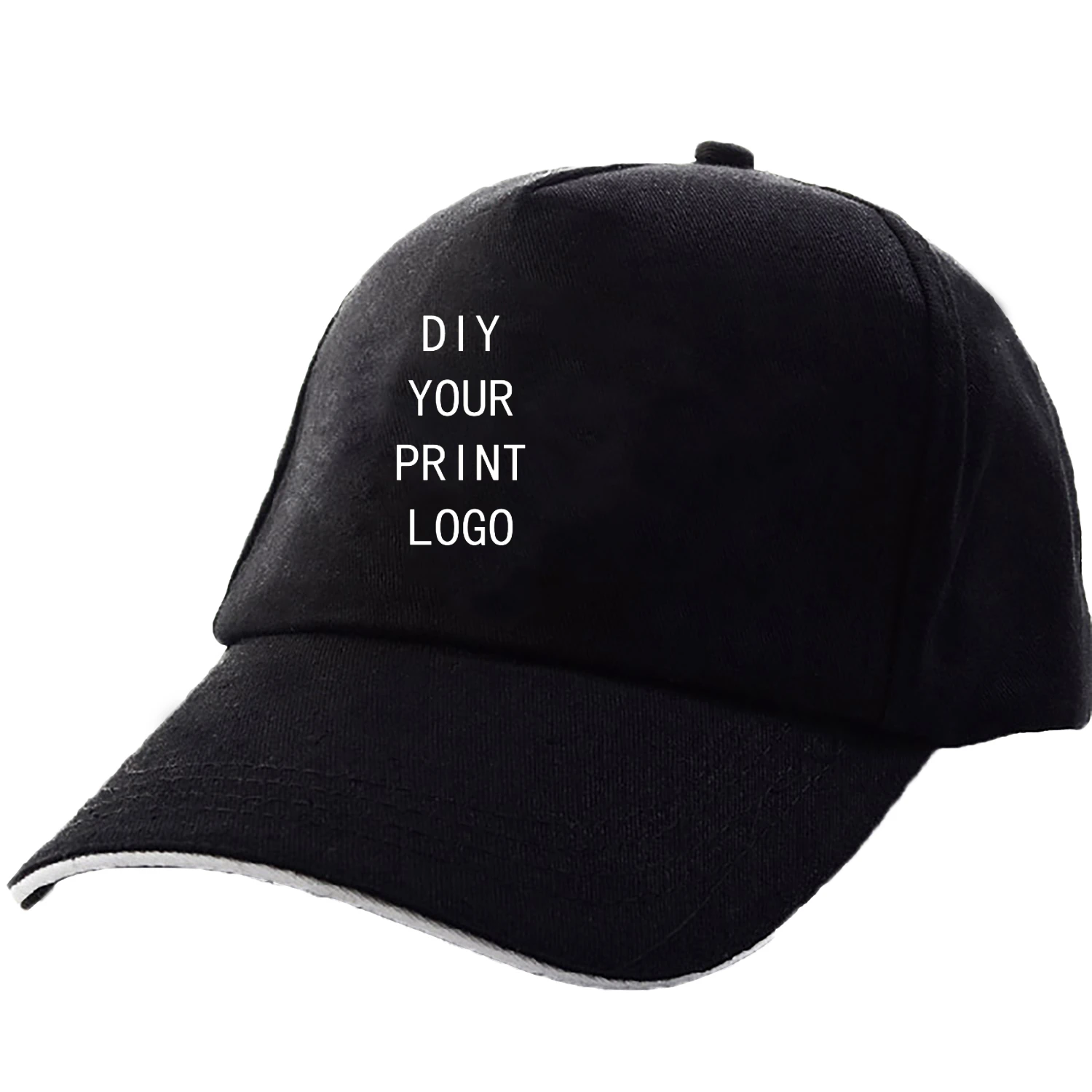 Custom Youth Hat Women Solid Color Baseball Cap Korean Version Of The Tide Handsome Wild Shade Customized DIY Logo Men | Аксессуары для
