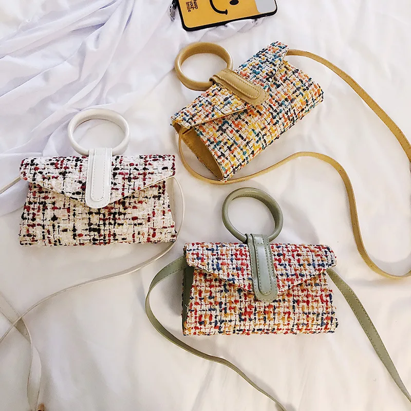 

2020 New Style Circular Ring Hand Nizi Bag France Non-mainstream Textured Bag Western Style Crossbody Bag