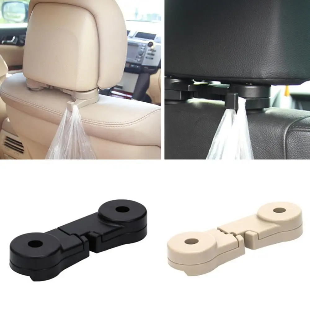 Car Headrest Hook Seat Back Hanger for Bag Handbag Grocery Cloth Portable Multifunction Clips Car Styling Stuff Purse Hanger car hook