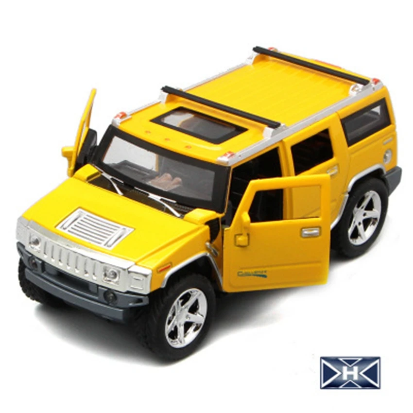 Новинка Hummer H2 внедорожная модель автомобиля из сплава, звук и светильник, модель автомобиля, модель автомобиля для мальчика, игрушка на колесиках, подарок на день рождения для детей