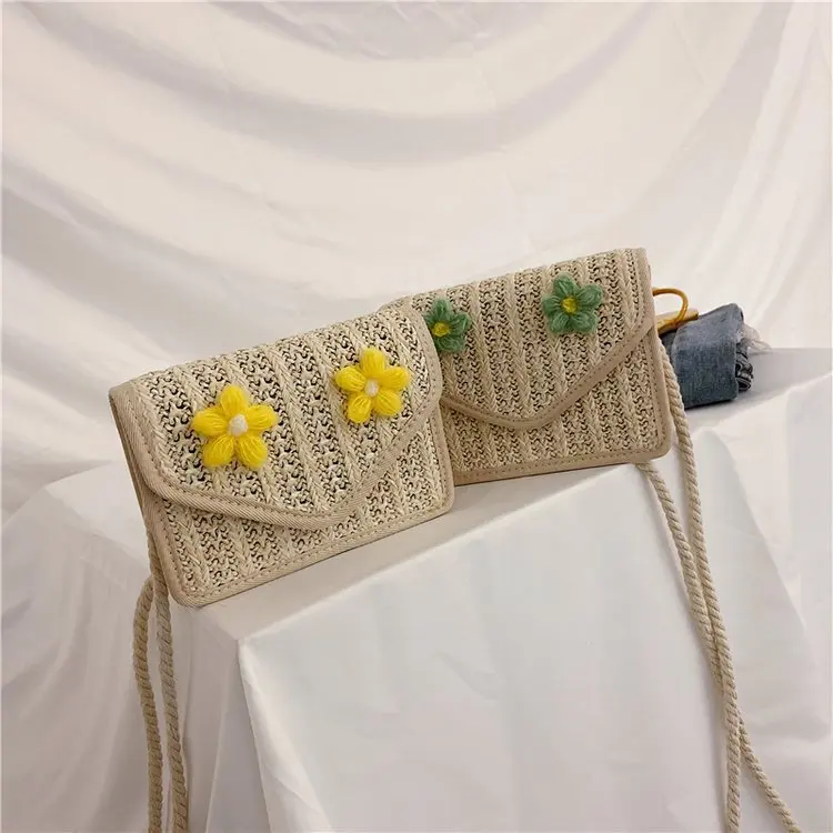 

2019 Summer New Style Western Style WOMEN'S Bag Shoulder Bag Fashion Straw Square Sling Bag Hipster Versatile Shoulder Bag