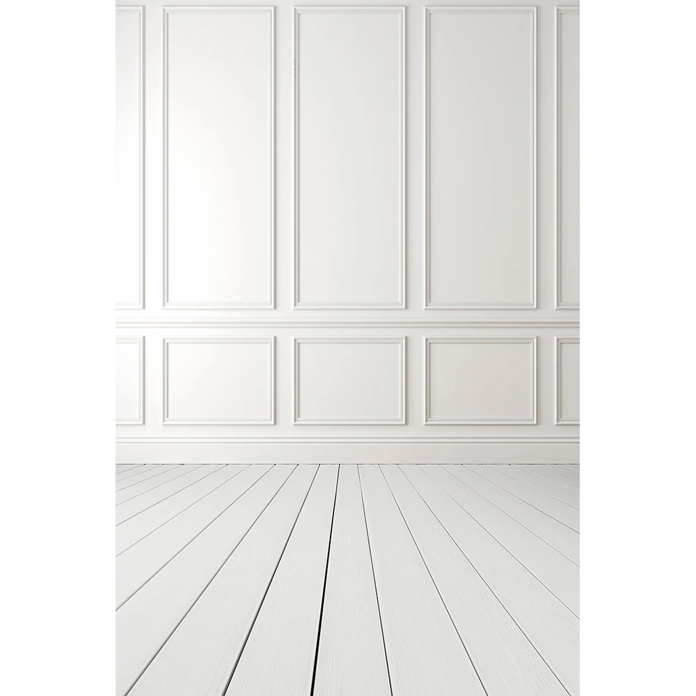 Vintage Grunge White Wooden Wall Floor Interior Photocall Background Baby Shower Portrait Photography Backdrops Photo Studio photo backdrop photo wallpaper
