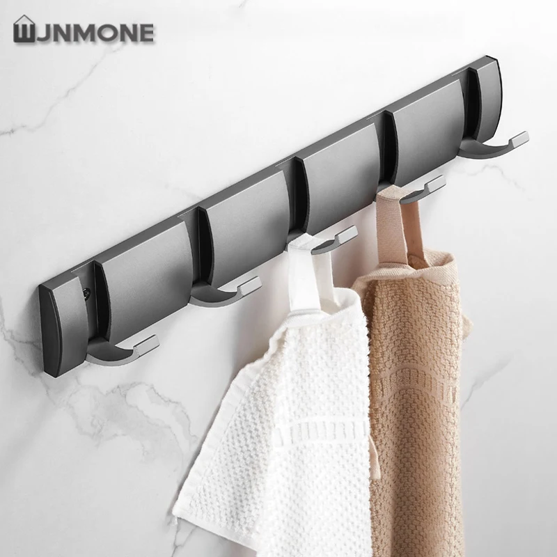 Nail Free Foldable Wall Hook Bathroom Wall Hanging Hook for Bathroom Towel Hooks Coat Robe Hanger Corrido Key Bag Grey