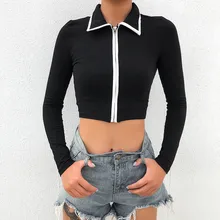 Осенняя рубашка для йоги на молнии с длинными рукавами Топы спортивные для Женский для фитнеса и зала укороченная гимнастическая майка спортивная одежда с плавным переходом цветов A1