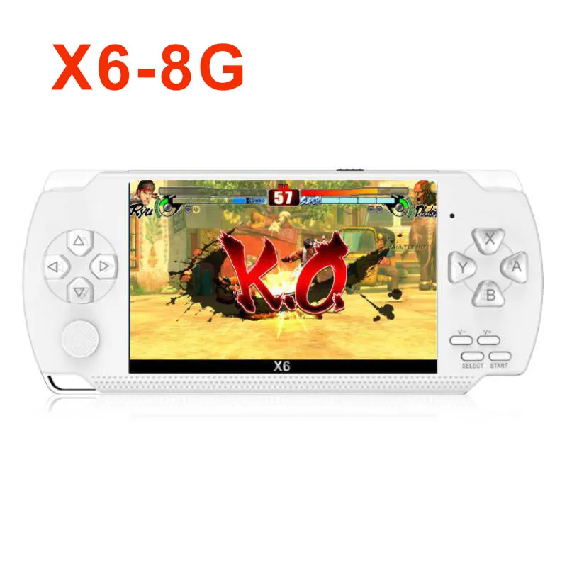 Handheld Game Console 64 Bit 8gb 4.3 Inch HD Mp5 Game Console x6 Fc Portable Handheld Game Player 
