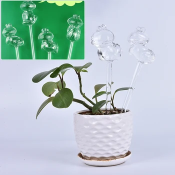 

1PC Protable Glass Flowers Watering Machine Animals Design Plants Waterer Decors 6 Types