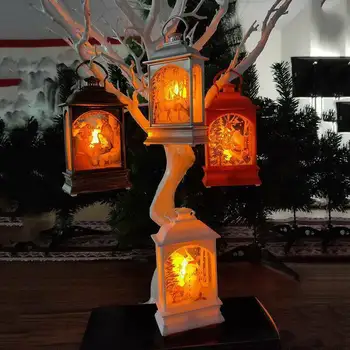 

Christmas LED Lamp Xmas Light Portable Hanging Lantern Home Party Decoration