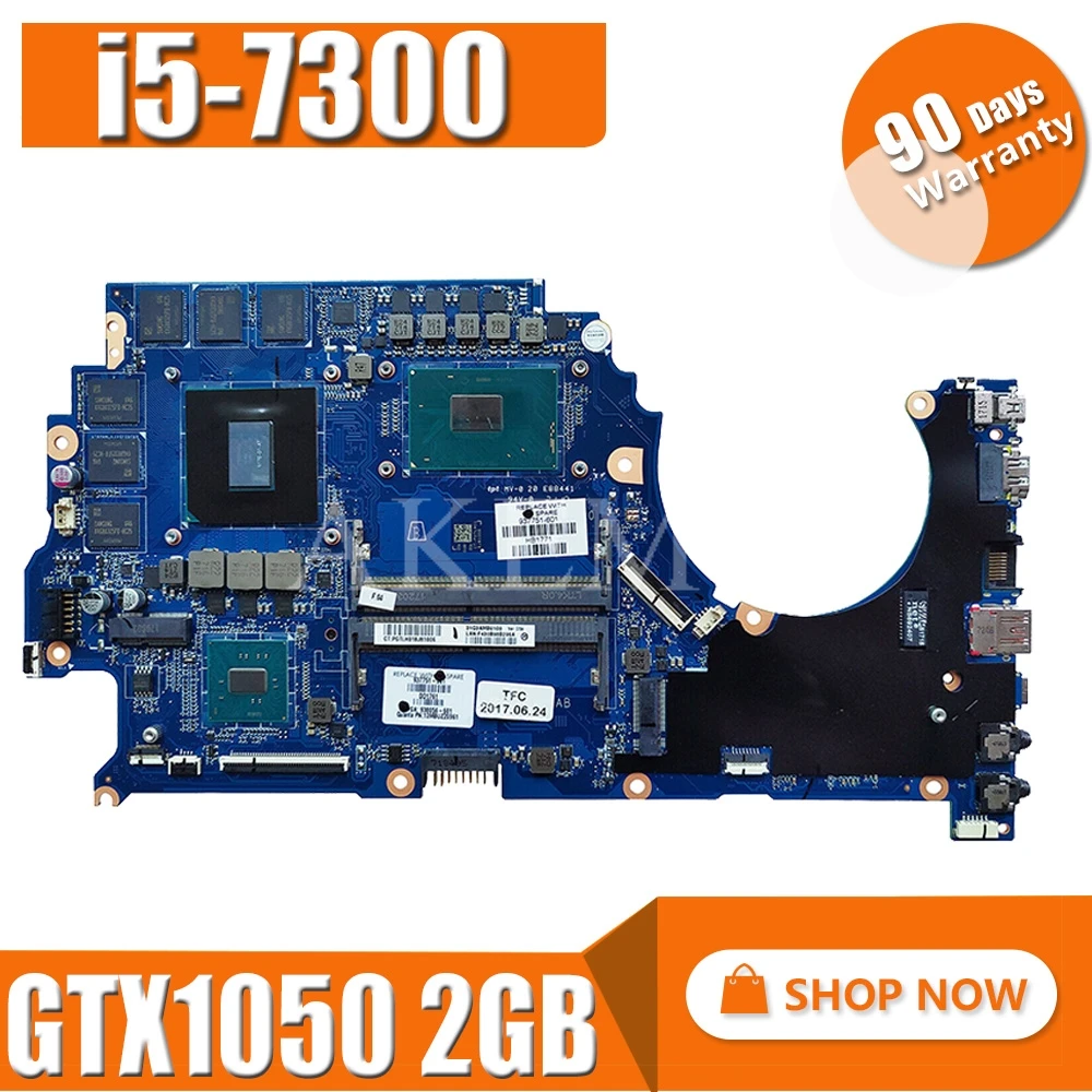 #^Special Price For HP OMEN 15-CE 15-CE001TX TPN-Q194 Laptop Motherboard 929484-601 929484-001 GTX 1050 2GB i5-7300 CPU DAG3AAMBAG0