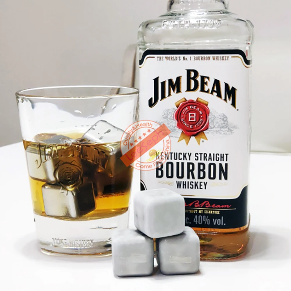

Cube Whiskey Stones 304 Stainless Steel Rock Wine Taste Beer Ice Stone Bar