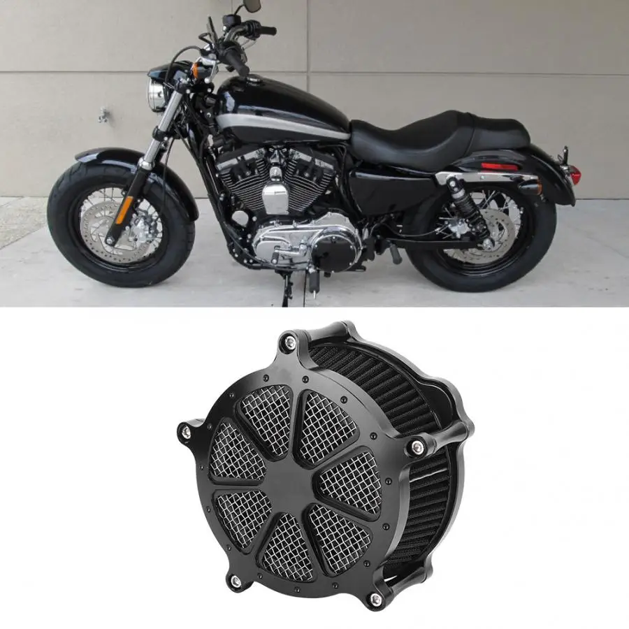Мотоцикл воздушный фильтр Замена аксессуары черный подходит для XL1200 XL1200N XL883 XL883L1996- модификация мотоцикла