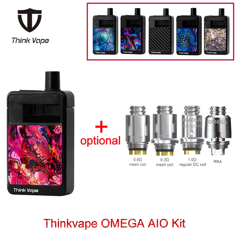G-вкус Think vape Омега AIO 30 Вт электронная сигарета комплект с 1200 мАч встроенный