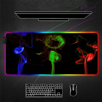 

Gamer decoracion RGB Mouse Pad Black Red blue green Gamer Accessories LED MousePad Gaming with Backlit tapis de souris xxl