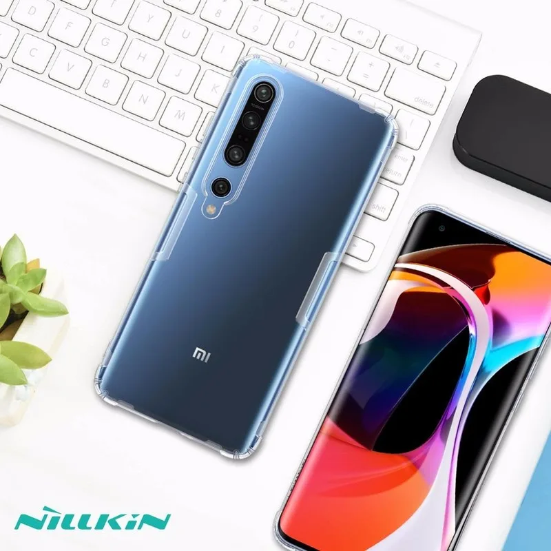 Transparent Shockproof Phone Case for Xiaomi Mi10 Cover 10 Pro NILLKIN Nature TPU Clear Soft Back Protective | Мобильные телефоны и