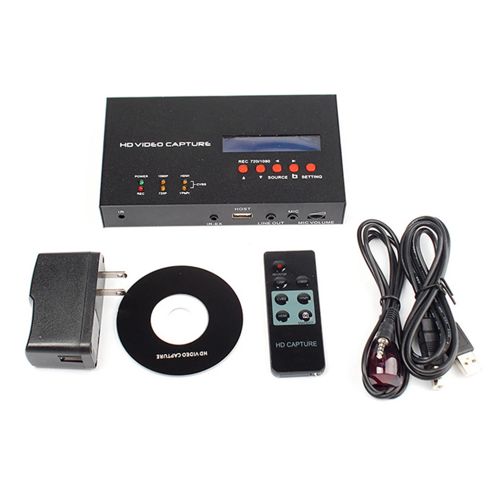 YY-283S коробка для видеозахвата конвертер ABS 1080P HDMI записывающая карта Микрофон вход прочный ТВ черная игра без ПК не нужен захват