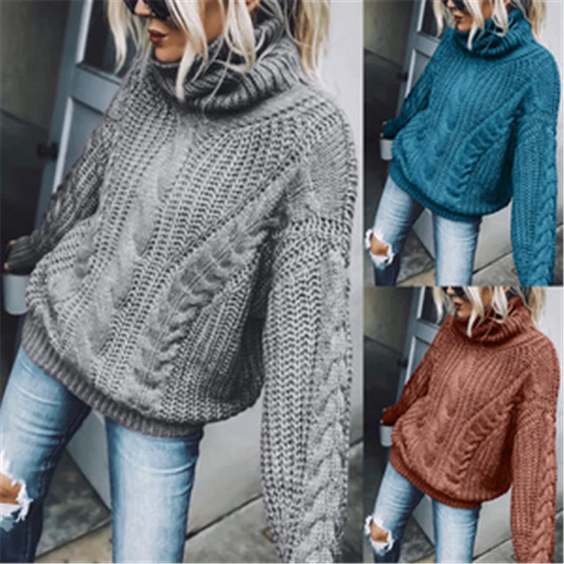Umeko, элегантные женские свитера, Осень-зима, топы, водолазка, свитер для женщин, толстый теплый пуловер, джемперы, вязанный женский свитер