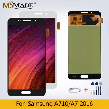

NEW A710 Original LCD For Samsung Galaxy A7 2016 A710 LCD A710F A710M LCD Display Touch Screen Digitizer Replacement Parts+Gift