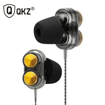 

QKZ KD7 Earphones Dual Driver Sport Earphone 3.5mm Jack Headset Hands Free with Mic Music Earphone for All Phone PC Earbuds