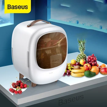 

Baseus 8L Portable Mini Fridge Heating And Refrigeration Makeup Fridge with AC/DC Power Cord for Car & Home & Camping And Travel
