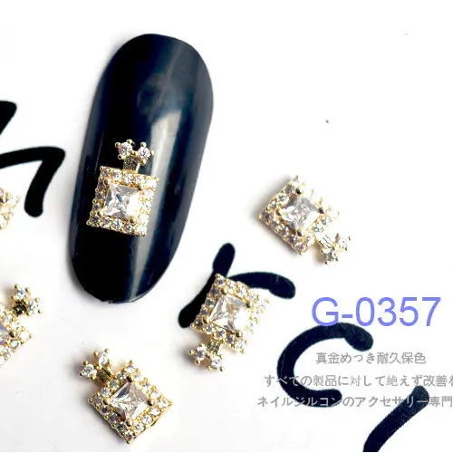 G-0357 5 шт. Роскошный цветок Любовь 3D дизайн ногтей циркон украшения для ногтей Кристаллы Стразы аксессуары для ногтей украшения для ногтей Подвески для ногтей - Цвет: G-0357