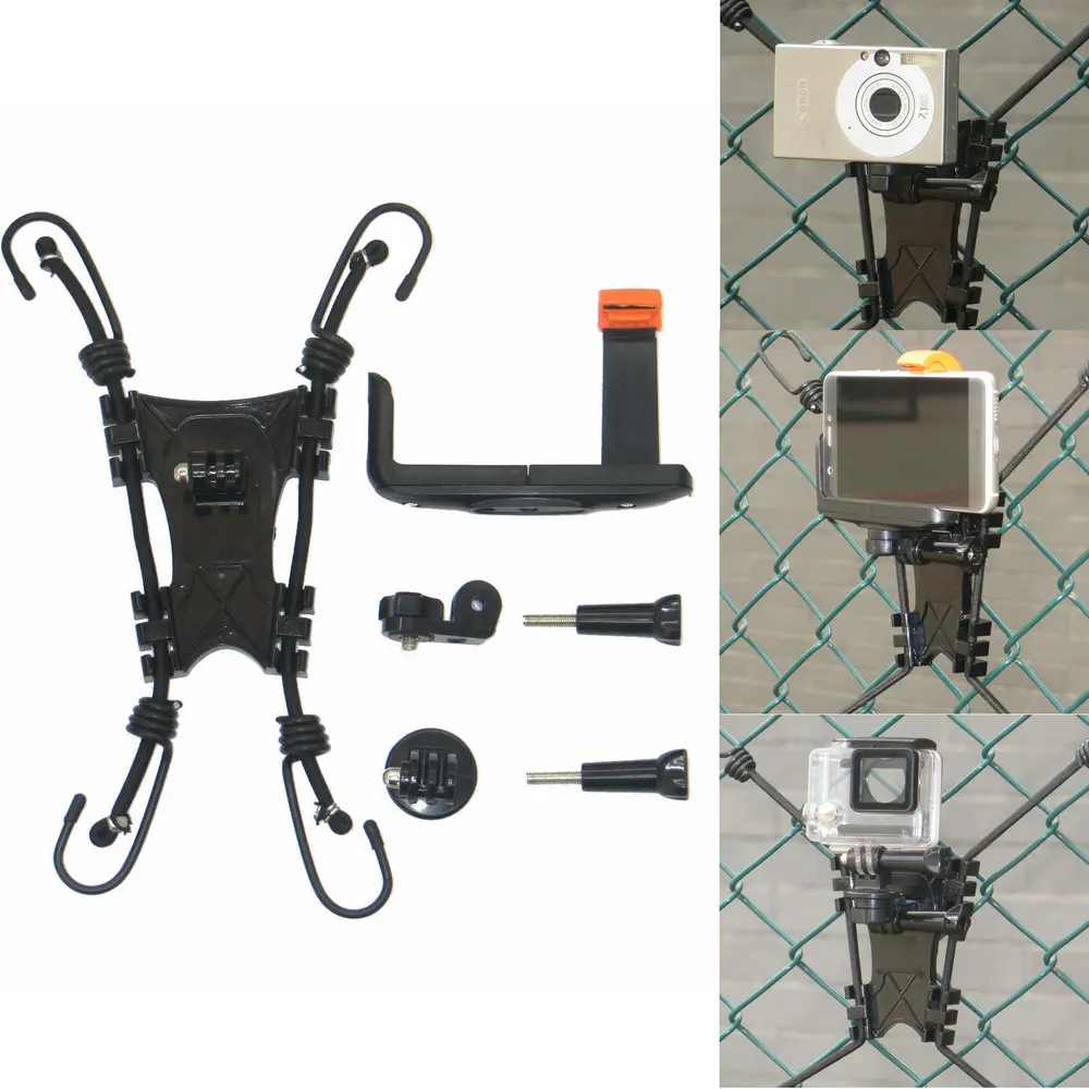 Action Camera / Phone / Digital Camera Backstop Chain Link Fence Mount