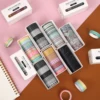 JIANWU 6pcs/set Basic Pattern Marble Plaid Stripe Decoration Washi Tape Set DIY Background Scrapbook Sticker Masking Tape Kawaii 2