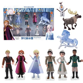 

9pcs Disney Frozen 2 Snow Queen Elsa Anna PVC Action Figure Olaf Kristoff Sven Anime Dolls Figurines Kids Toy Children Gift