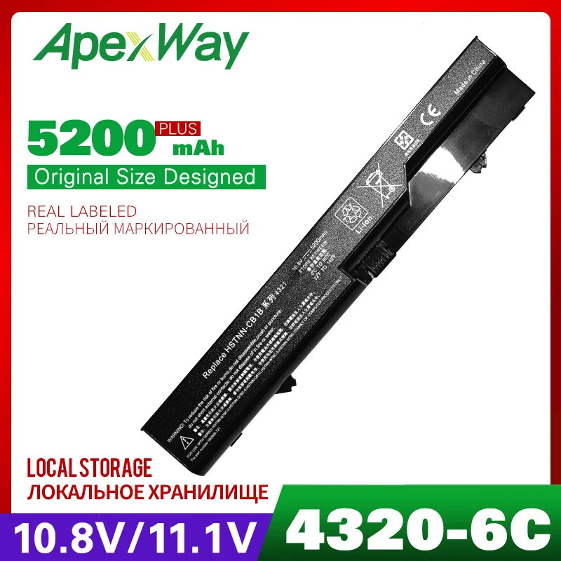 

Apexway 5200mAh laptop battery for HP HSTNN-Q78C-3 HSTNN-Q78C-4 HSTNN-Q81C HSTNN-UB1A PH09 PH06 COMPAQ 320 321 420 421 620 621