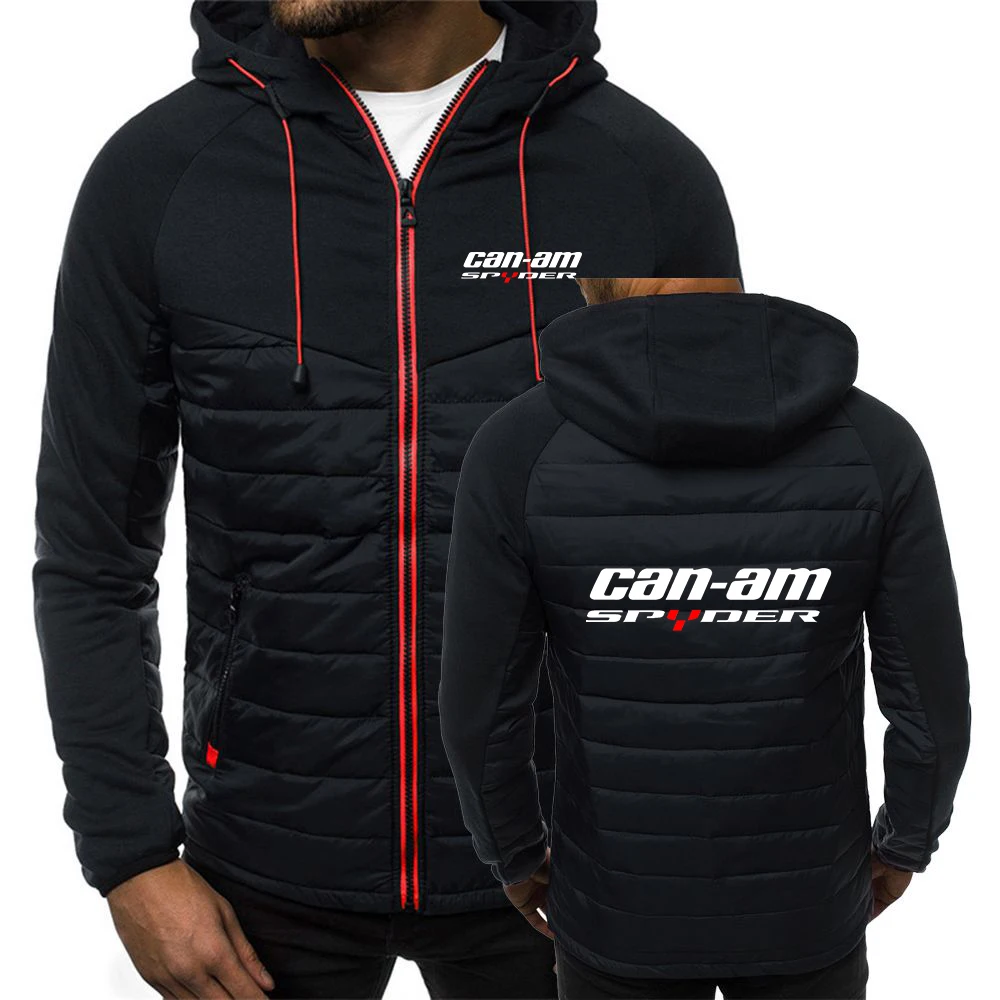 2021 Can Am Spyder Motorcycles Men Gentle Zipper Coat Winter Down Sports Jacket Print Elegant Casual Trendy Fashion Outwear Tops | Мужская