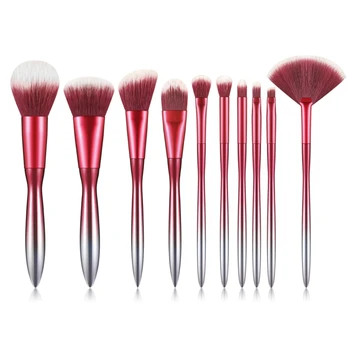 

10pcs Foundation Powder Makeup Brushes Set Blush Eyeliner Eyebrow Eyeshadow Brush Concealer Lip Eye Make Up Brush Tools
