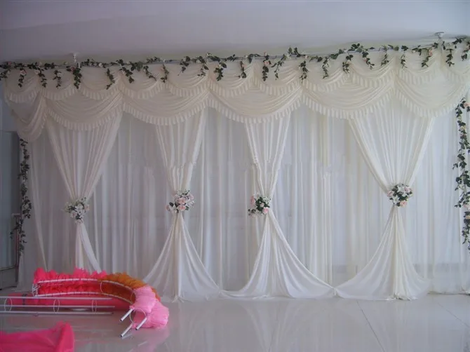 New-White-Elegant-Wedding-Backdrop-Curtain-Marriage-Wedding-Stage