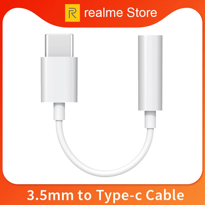 Realme Tipe C 3.5 Jack Earphone USB C 