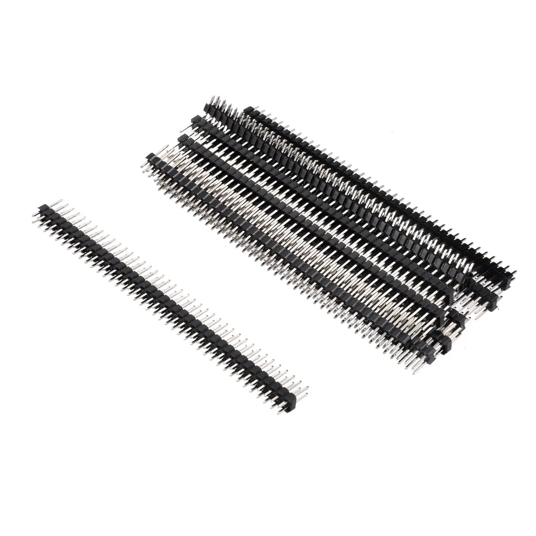 

uxcell 10Pcs 2.54mm Pitch 40-Pin 11mm Length Double Row Straight Connector Pin Header Strip for Arduino Prototype Shield