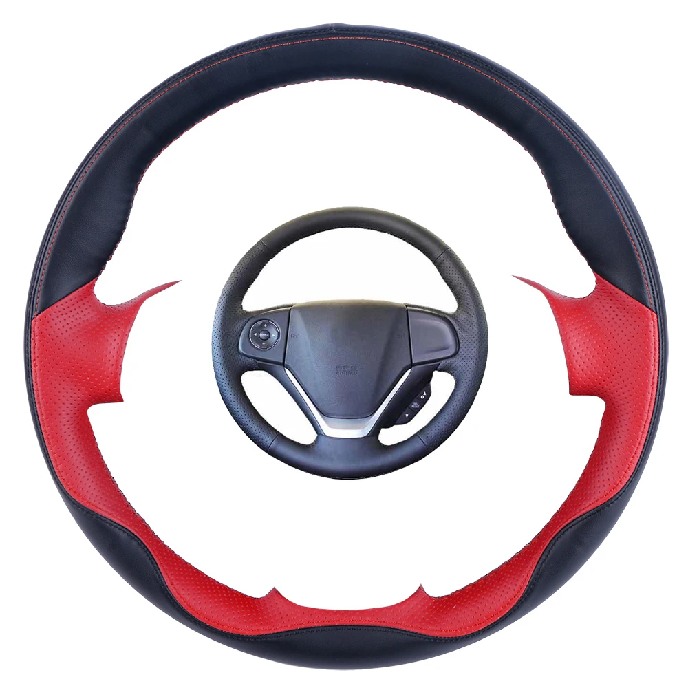 

Diy Steering Wheel Cover Leather Black Hand-stitched Car For Honda Civic Civic 8 2006-2011 (2-spoke)