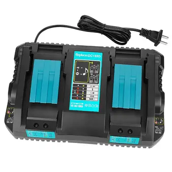 

Double Battery Charger DC18RD For Makita 4A Charging Current 14.4V 18V BL1830 BL1815 Bl1430 BL1420 DC18RC DC18RD DC18RA Tool
