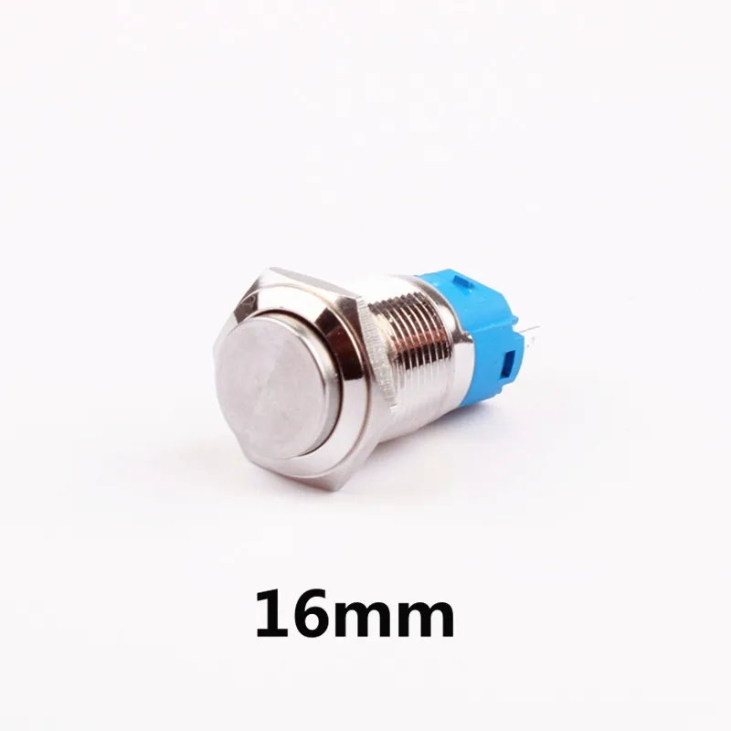 

16mm metal button switch Locking Latching /Self-reset Momentary waterproof press the point, flat head and high head 1NO 1NC