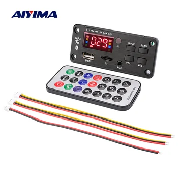 

AIYIMA Car Audio Bluetooth MP3 Decoder Board Color Display Bluetooth 5.0 Receiver WMA WAV FLAC APE Decoding USB TF FM LINE IN