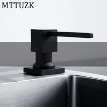 MTTUZK матовый черный Высококачественный встроенный насос для монтажа на бортике столешница для кухонной раковины набор мыла с насос ABS