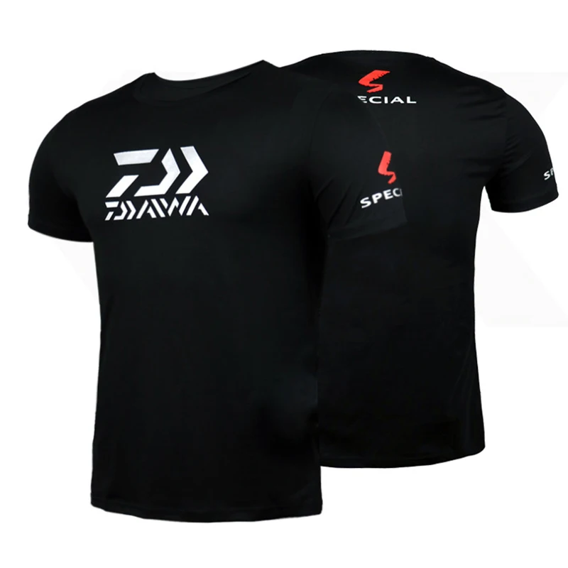 Daiwa мужская летняя футболка быстросохнущая с круглым вырезом и коротким