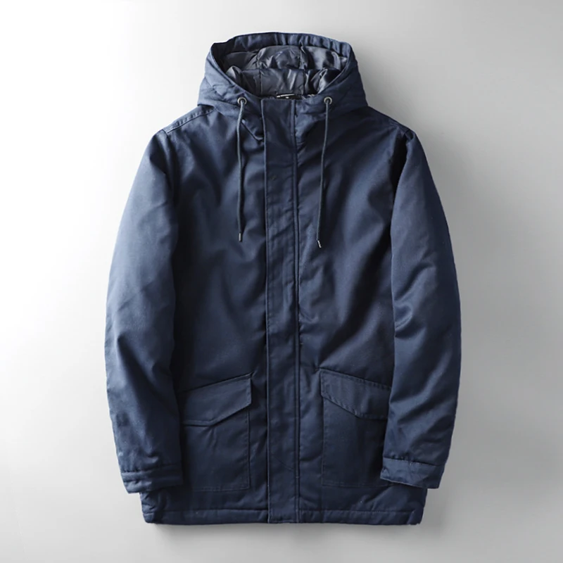 

Plus Size 2XL Men's cattle work clothes cotton padded clothes medium and long fashionable cotton padded jacket and cotton coat