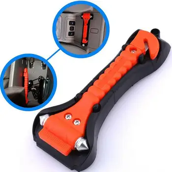 

Car Safety Hammer Life Saving Escape Emergency Hammer Travel essentials Seat Belt Window Glass Breaker Car Rescue Tool
