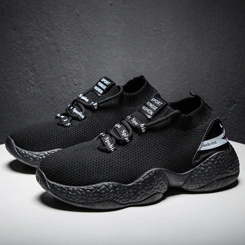 Мужские дышащие кроссовки Flyknit; повседневная спортивная обувь для бега и тенниса; прогулочная обувь с низким верхом