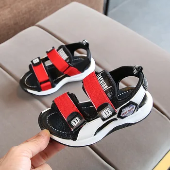 

New Boys Sandals Soft Leather Open-Toe Toddler Baby Summer Leather Shoes Boys Girls Children Beach Shoes Sport Kids Sandals D368