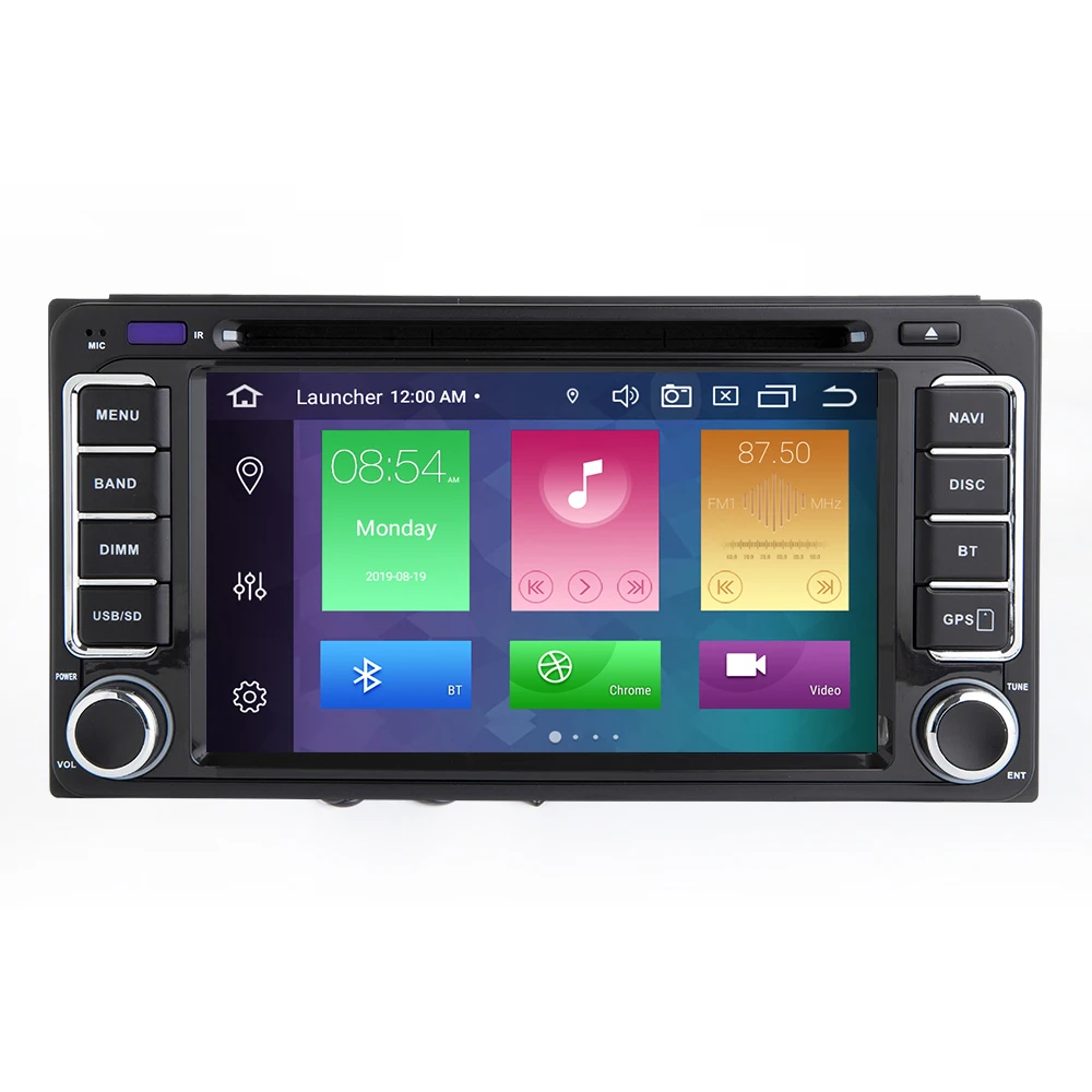 2 din Android 9 Авторадио Мультимедиа для Toyota Land Cruiser 100 200 Prado 120 150 Раш Corolla Hiace Yaris HiluxGPS navi DSP 4G