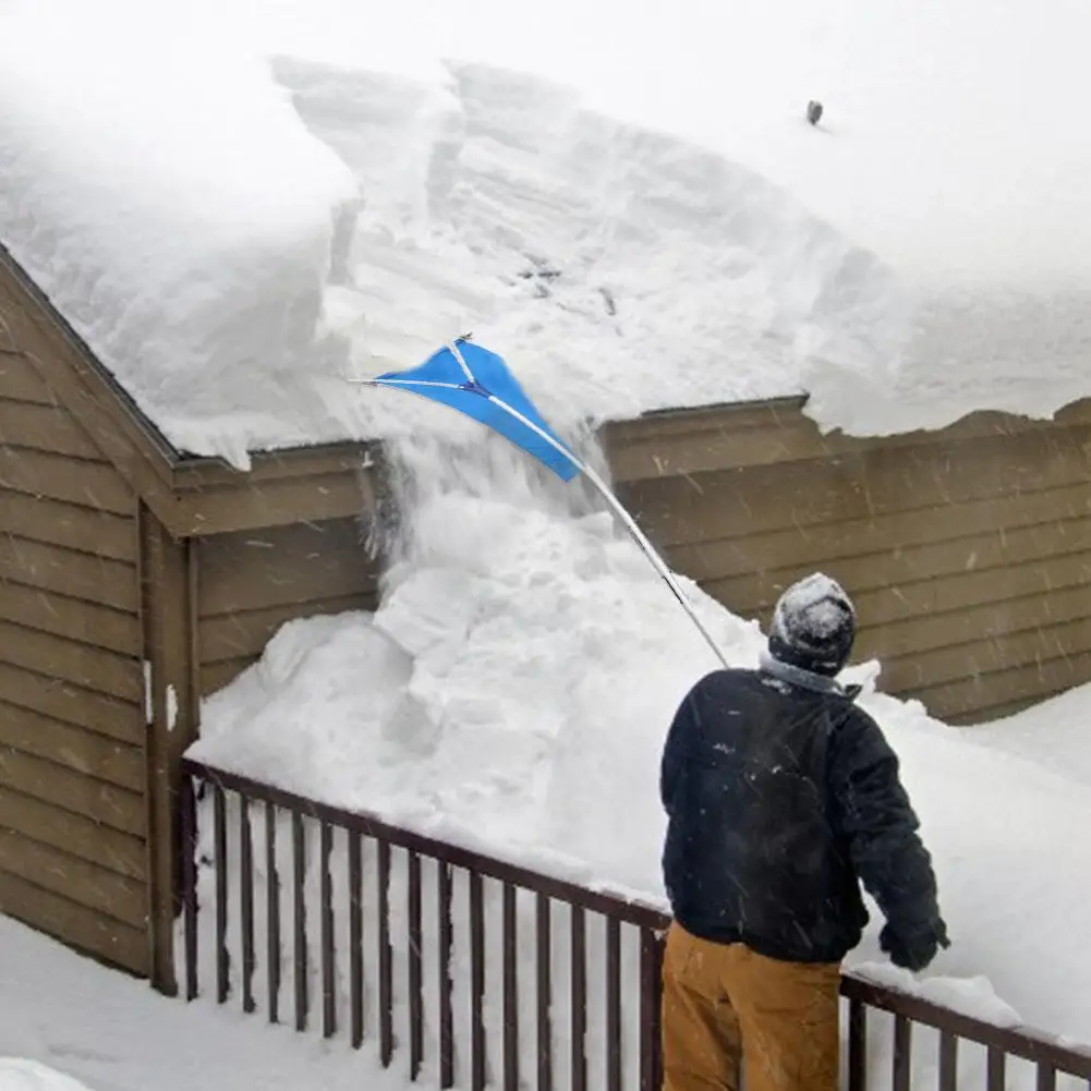 Многофункциональная Высококачественная Лопата для счистки снега с крыши, телескопическая лопата для снега, длинная ручка, ткань Оксфорд, инструмент для выскабливания снега