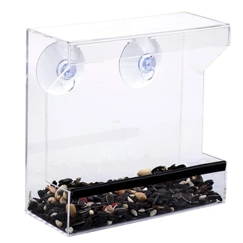 

Window of Joy Wild Bird Bird Feeder with Super Suction Cup and Large Capacity Seed Tray with Drain Hole