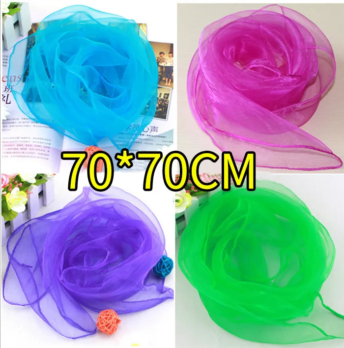

2021 Hot 70*70cm women Solid color scarf square lady wrap small office neck head scarf Accessories headwear