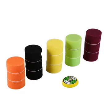 

16Pcs Polishing Pads Set Replacement Detailing Car Round Sponge Waxing